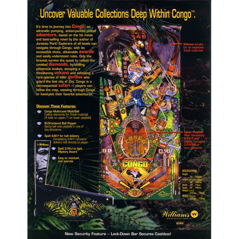 Congo Pinball Machine by Williams - Image 3