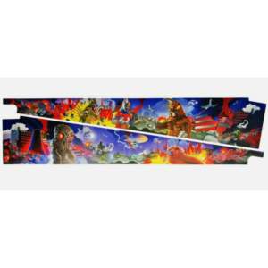 Godzilla Pinball Art Blades cabinet artwork for Stern Godzilla pinball machine