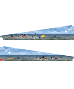 Jaws Pinball Art Blades cabinet artwork inside pinball machine