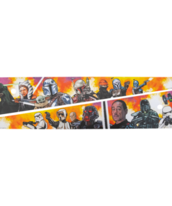 The Mandalorian Pinball Art Blades cabinet artwork inside pinball machine